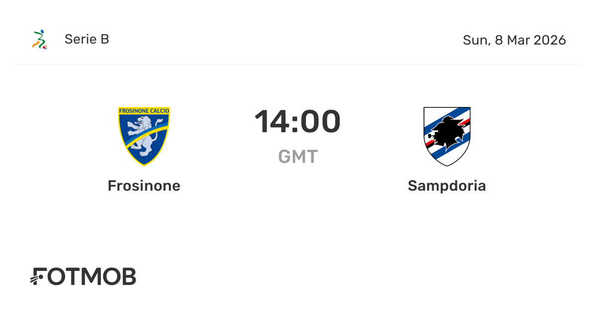 Frosinone vs Sampdoria 2026: Win Probabilities & Key Scorelines